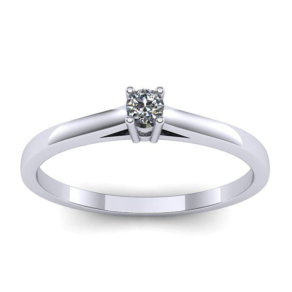 Inel logodna cu diamant rotund