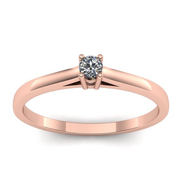 Inel logodna cu diamant rotund