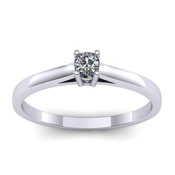 Inel cu diamant rotund