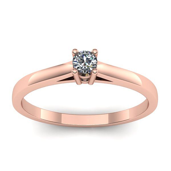 Inel de logodna cu diamant rotund