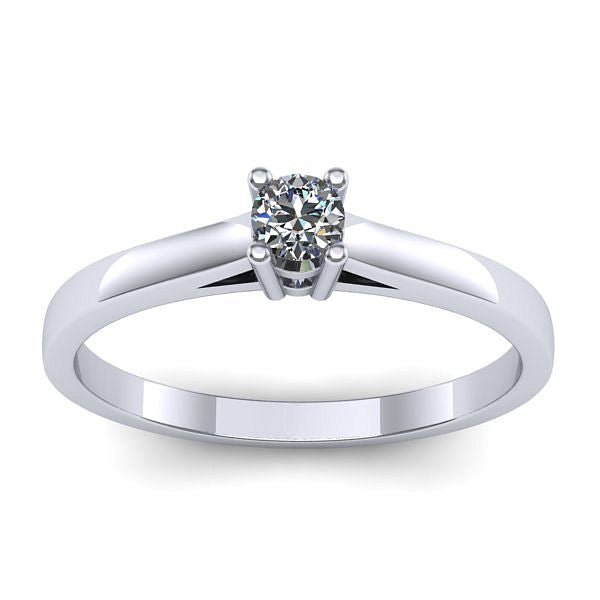 Inel cu diamant rotund