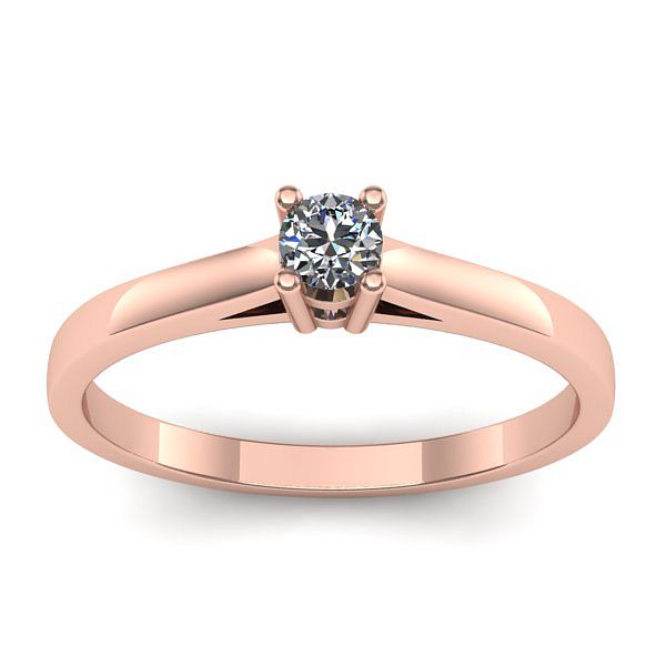 Inel de logodna cu diamant rotund