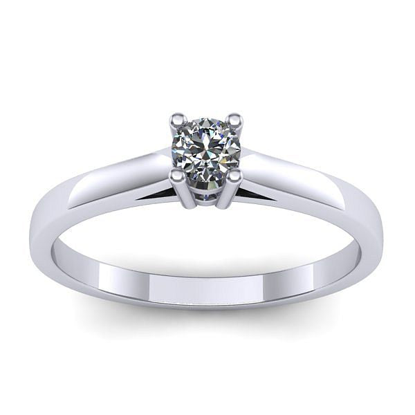 Inel logodna cu diamant rotund