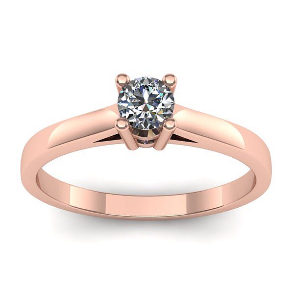 Inel de logodna cu diamant rotund