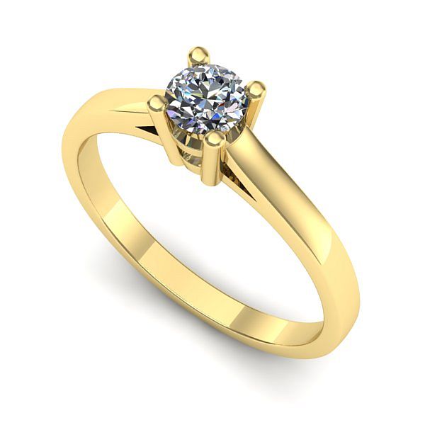 Inel din aur galben cu diamant