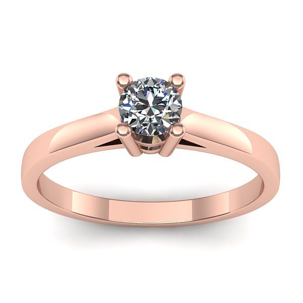 Inel de logodna cu diamant rotund