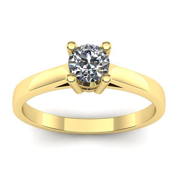 Inel logodna cu diamant rotund