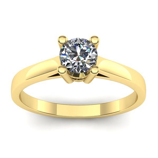 Inel de logodna cu diamant rotund