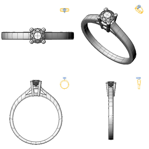 Inel logodna solitaire cu diamant