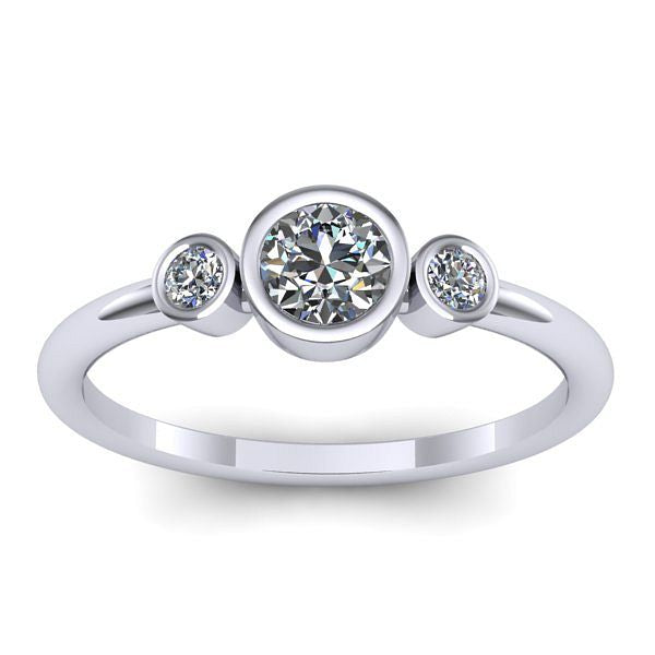 Inel logodna cu diamant rotund