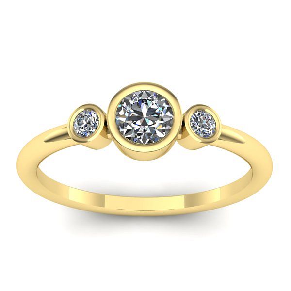 Inel logodna cu diamant rotund