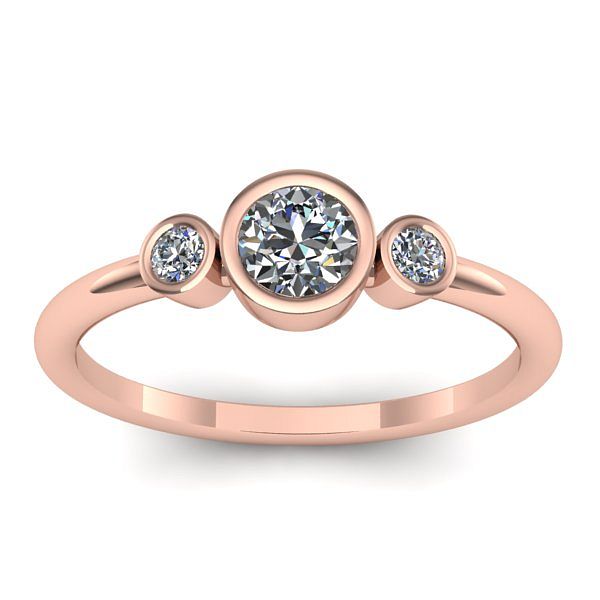 Inel cu diamant rotund