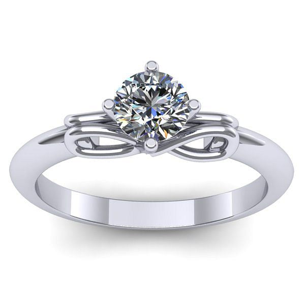 Inel cu diamant rotund