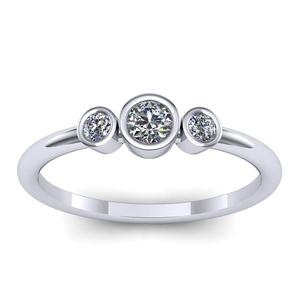 Inel cu diamant rotund