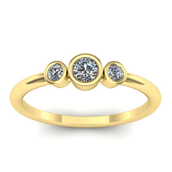 Inel logodna cu diamant rotund