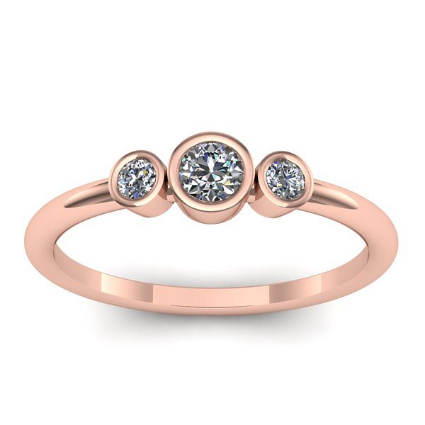 Inel cu safir alb rotund