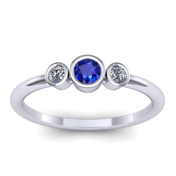 Inel cu safir rotund