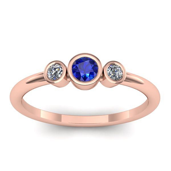Inel cu safir rotund