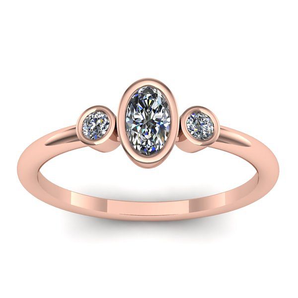 Inel de logodna cu safir alb oval