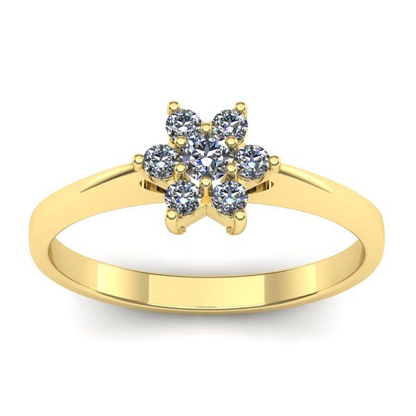 Inel de logodna cu diamant rotund