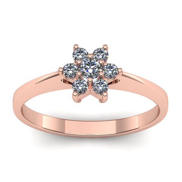 Inel cu diamant rotund