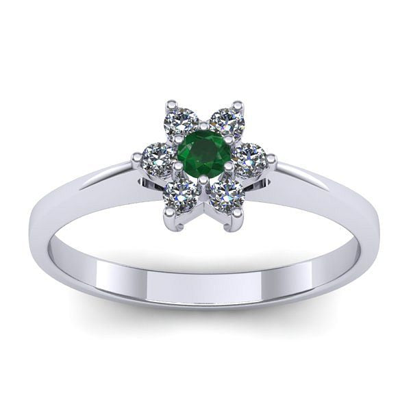 Inel cu smarald rotund