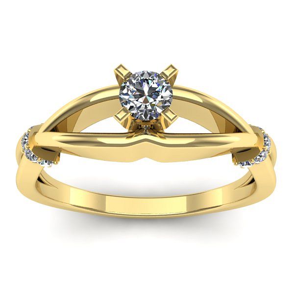 Inel de logodna cu diamant rotund