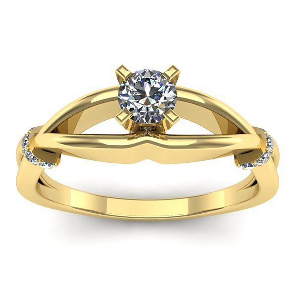 Inel de logodna cu diamant rotund