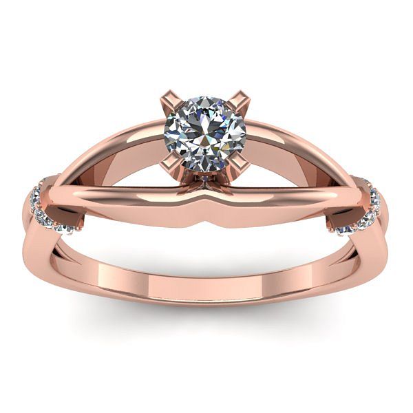 Inel de logodna cu diamant rotund