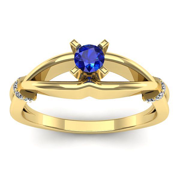 Inel cu safir rotund