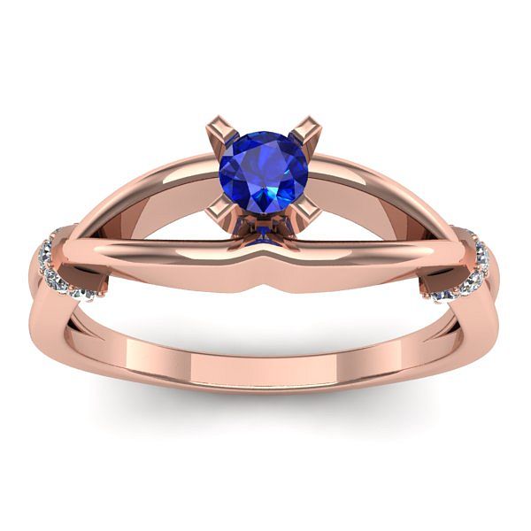 Inel de logodna cu safir rotund