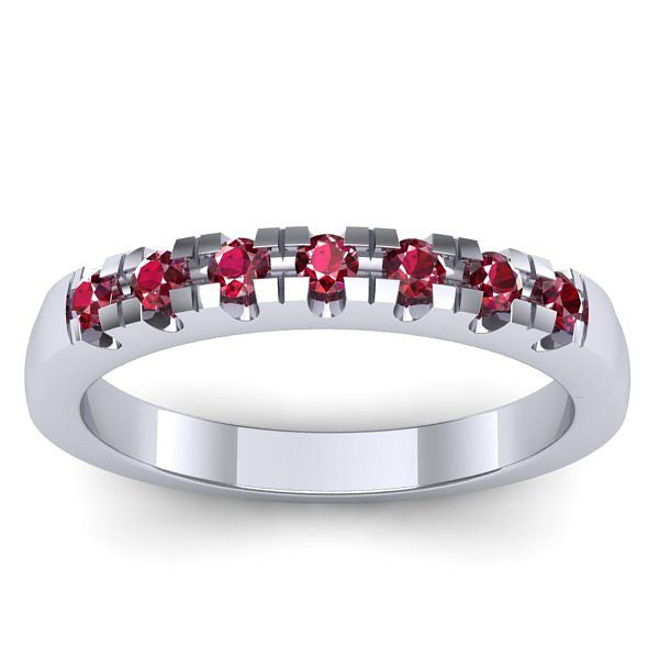 Inel cu rubine rotund