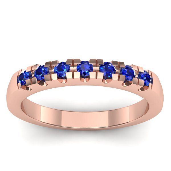 Inel logodna cu safire rotund