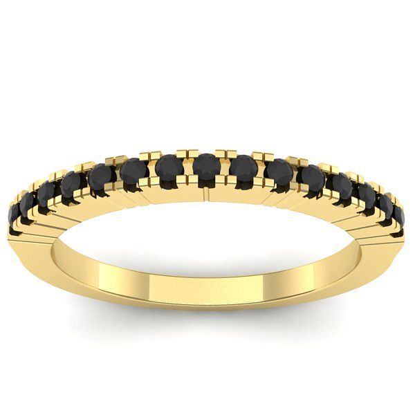 Inel logodna cu diamante negre rotund