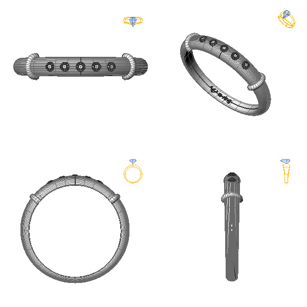 Inel de logodna eternity cu diamante