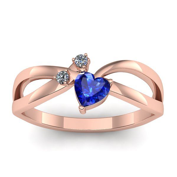 Inel cu safir inima