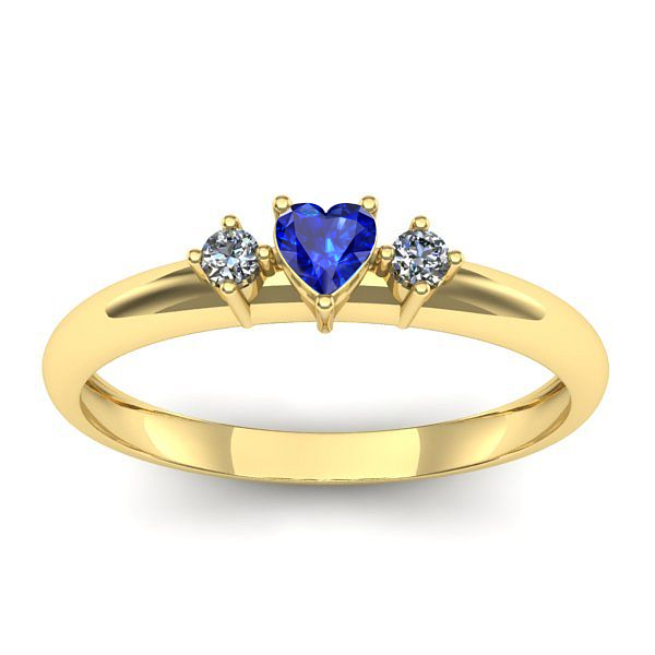 Inel cu safir inima