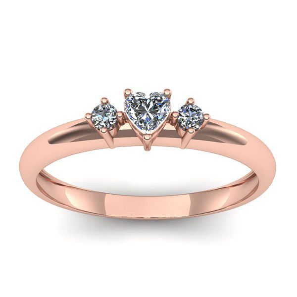 Inel cu diamant inima