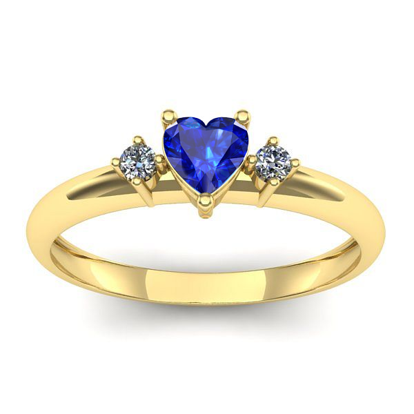 Inel logodna cu safir inima
