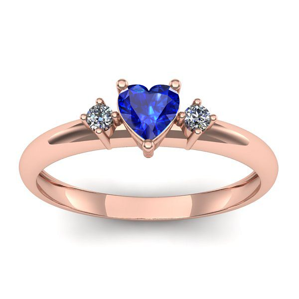 Inel logodna cu safir inima