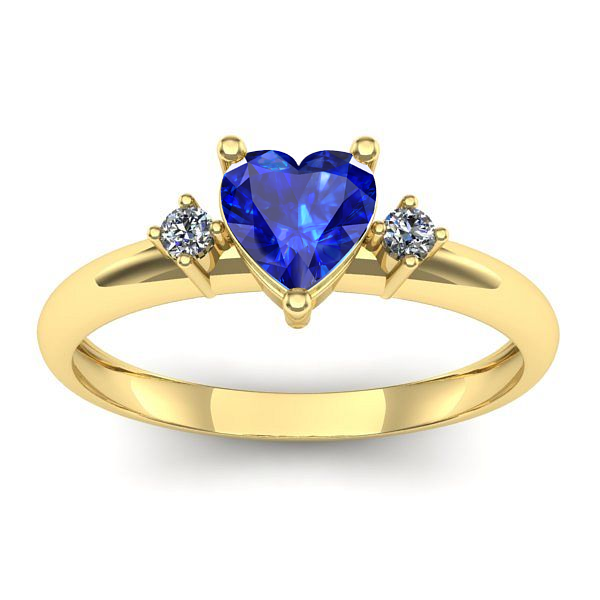 Inel cu safir inima