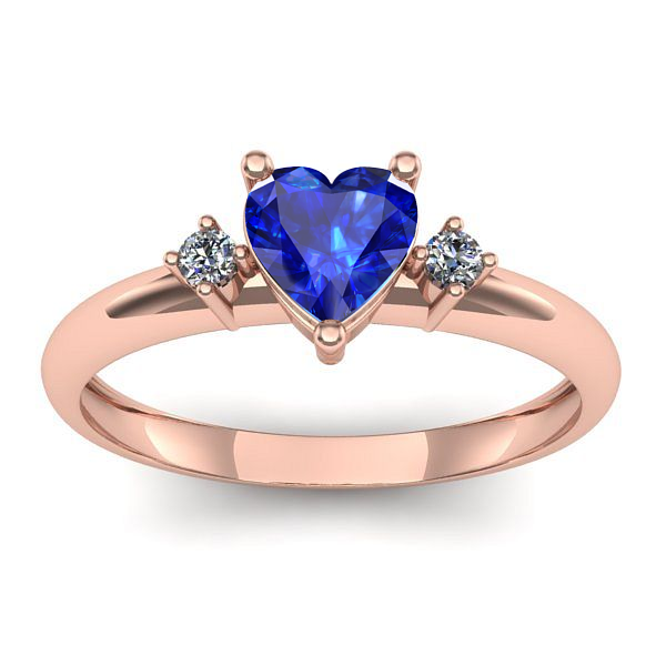 Inel cu safir inima