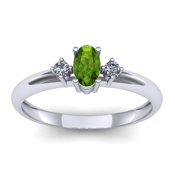 Inel logodna cu peridot oval