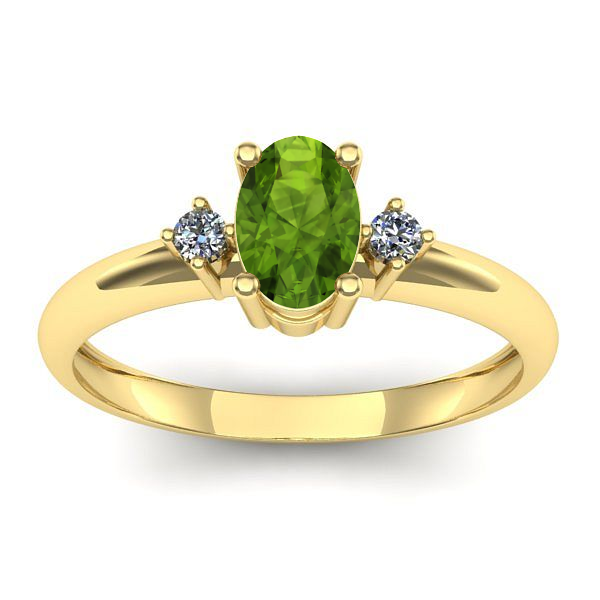 Inel cu peridot oval