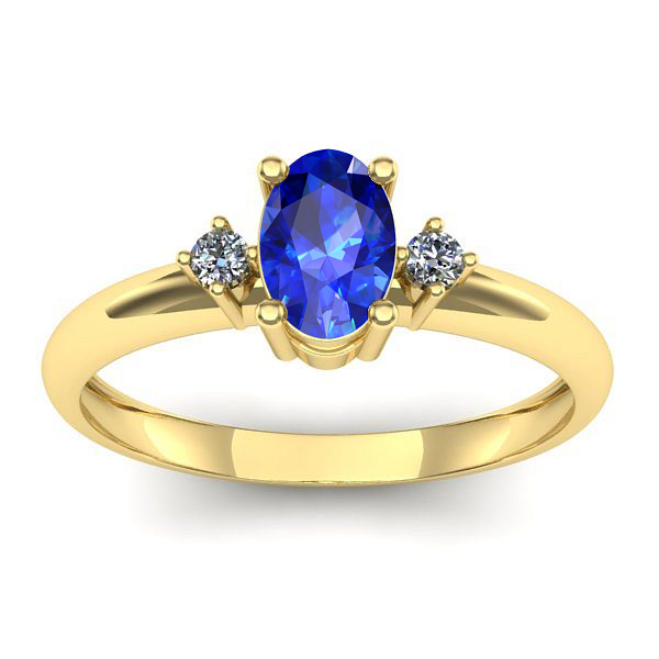 Inel cu safir oval