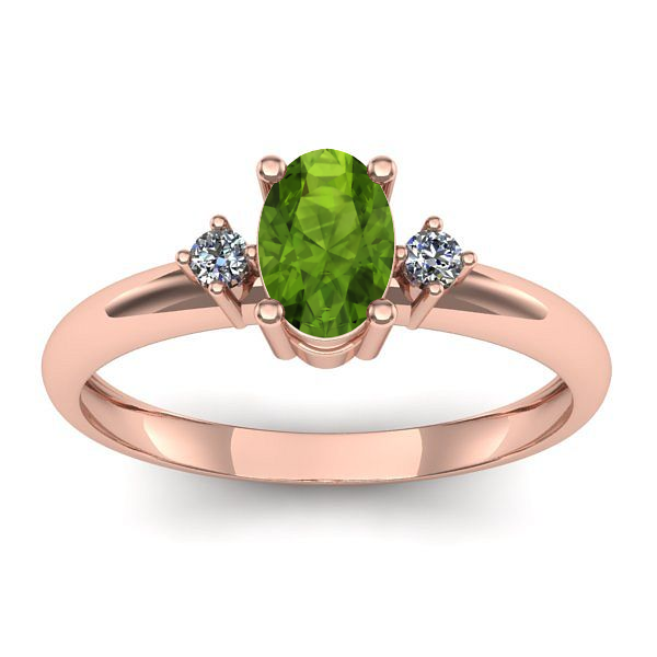 Inel logodna cu peridot oval