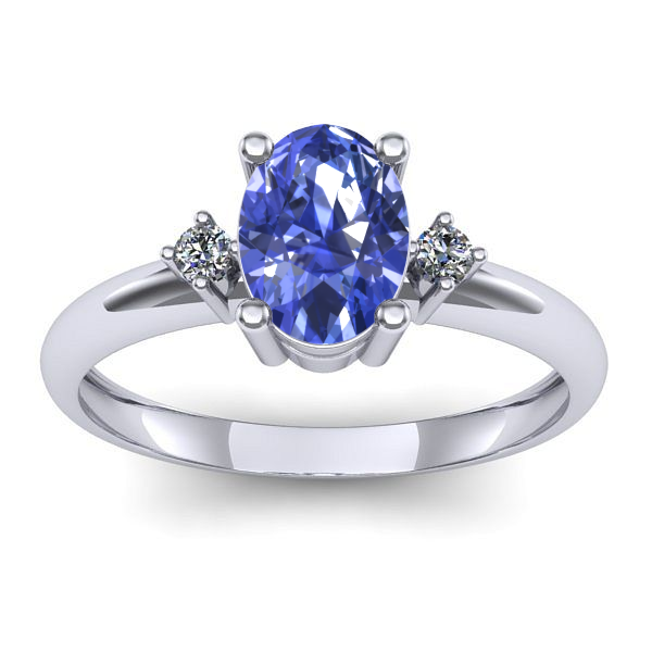 Inel logodna cu tanzanit oval