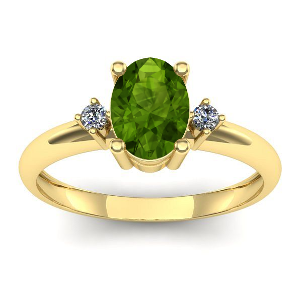 Inel cu peridot oval