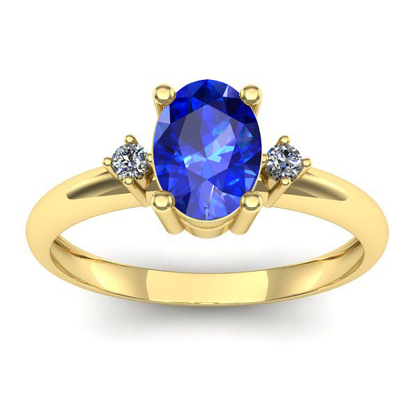 Inel logodna cu safir oval