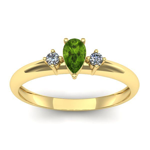 Inel cu peridot lacrima